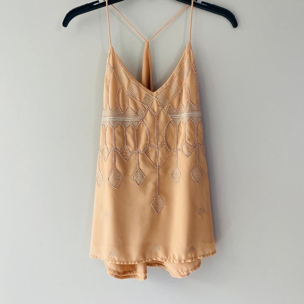 Honey Belle peach sequined tank (Size: S)